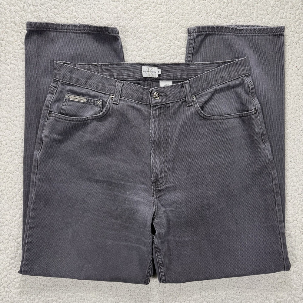 Calvin Klein Easy Fit‎ Jeans Men's 36x30 (Actual 34x30) Gray Streetwear Grunge